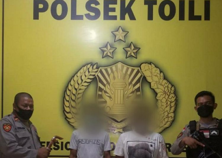 Polisi di jajaran Polsek Toili mengamankan dua pelaku pembuat keonaran dan meresahkan masyarakat.