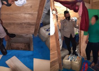Seorang IRT Asal Moilong Simpan 31 Liter Miras di Kamar Tidur