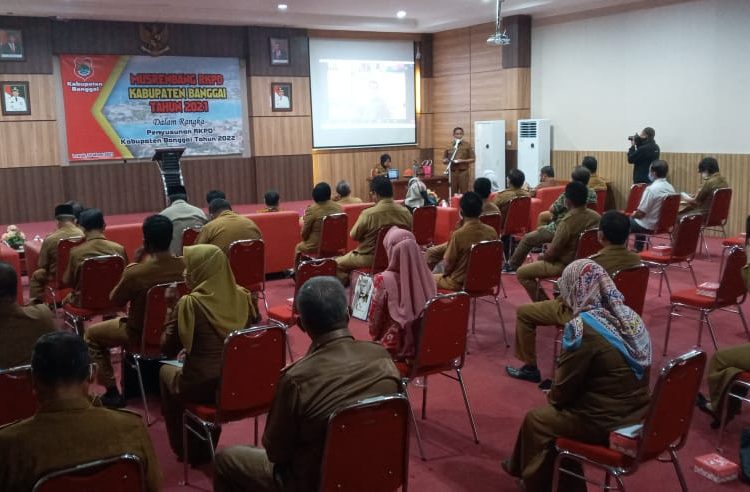 Pelaksanaan Musrembang RKPD Kabupaten Banggai tahun 2022 di Kantor Bappeda Banggai, Selasa (30/3/2021)
