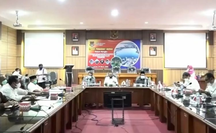 Suasana Forum OPD dilingkungan Pemda Kabupaten Banggai dalam rangka pembahasan RKPD Tahun 2022, Rabu (224/3/2021)