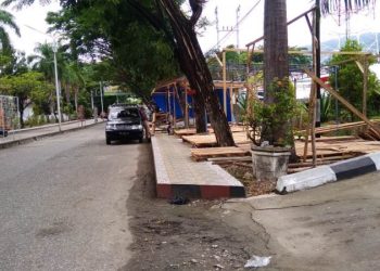 Jelang Ramadhan Pedagang Mulai Buka Lapak di Komplek Masjid Agung