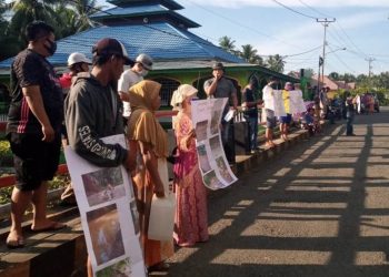 Warga Pongian Gelar Aksi Tuntut Kerusakan Lingkungan Akibat Tambang Nikel
