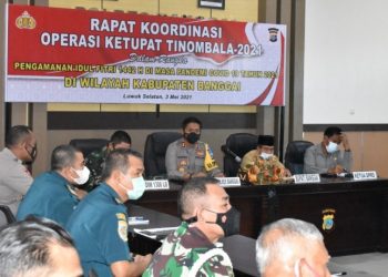 Kapolres Banggai Hadiri Rakor Operasi Ketupat Tinonbala 2021