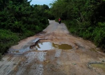 Jalan Menuju Ibukota Kecamatan Bulagi Utara Rusak Parah