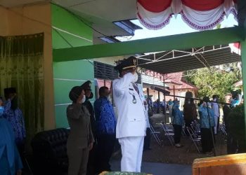 Upacara HUT RI Ke-76 Di Tengah Pandemi, Camat Tingsel Tetap Semangat 45
