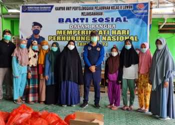 Peringati Hari Perhubungan Nasional, KUPP Luwuk Salurkan Sembako Untuk Masyarakat