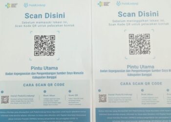 Dukung Gerakan Vaksinasi, BKPSDM Banggai Wajibkan Scan QR Code Peduli Lindungi Bagi ASN