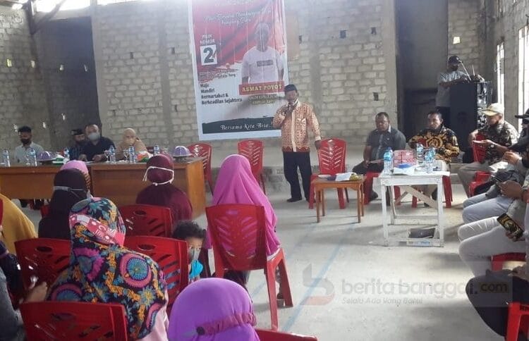 Pemaparan visi dan misi dalam Pilkades Kampung Baru Kecamatan Tinangkung Selatan Kabupaten Banggai Kepulauan