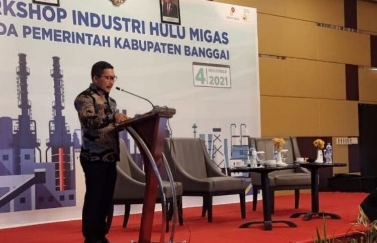 Bupati Banggai Amirudin Tamoreka, menghadiri Workshop Industri Hulu Migas yang digelar di Makassar, Kamis (4/11/2021). (Foto: Humas Pemda)