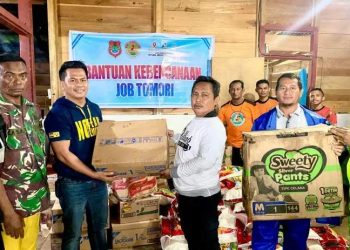 JOB Tomori Salurkan Bantuan Untuk Korban Banjir Batui Selatan dan Moilong