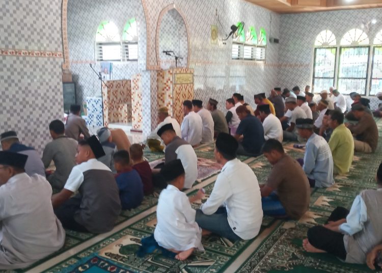 Pelaksanaan sholat Idul Fitri 1444 H di masjid At Taqwa Desa Taugi tahun 2023