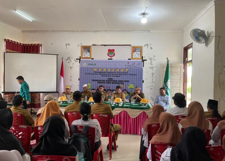 JOB Tomori dan Universitas Muhammadiyah Luwuk menggelar workshop peningkatan kapasitas guru Paud dan SD, Selasa (7/11/2023)
