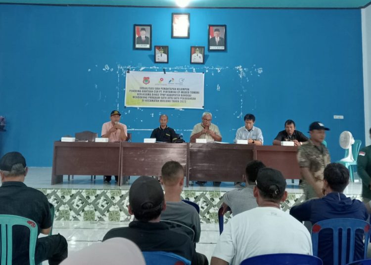 JOB Tomori menindak lanjuti perjanjian kerjasama dengan pemerintah daerah Kabupaten Banggai melalui pemberdayaan 8 kelompok tani dan 200 kepala keluarga di Kecamatan Batui Selatan dan Moilong.