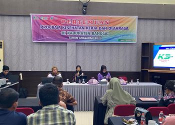 Dinas Kesehatan Banggai Fasilitasi Pertemuan Program Kesehatan Kerja dan Olahraga Dinkes Provinsi Sulteng