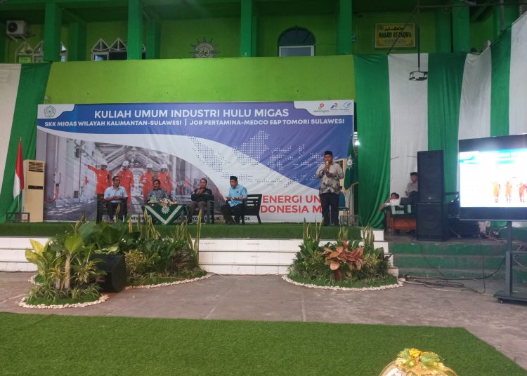 SKK Migas Kalimantan Sulawesi dan JOB  Tomori menggelar kuliah umum industri Usaha Hulu Migas, di Kampus Universitas Muhammadiyah Luwuk, Jumat (23/5/2025)