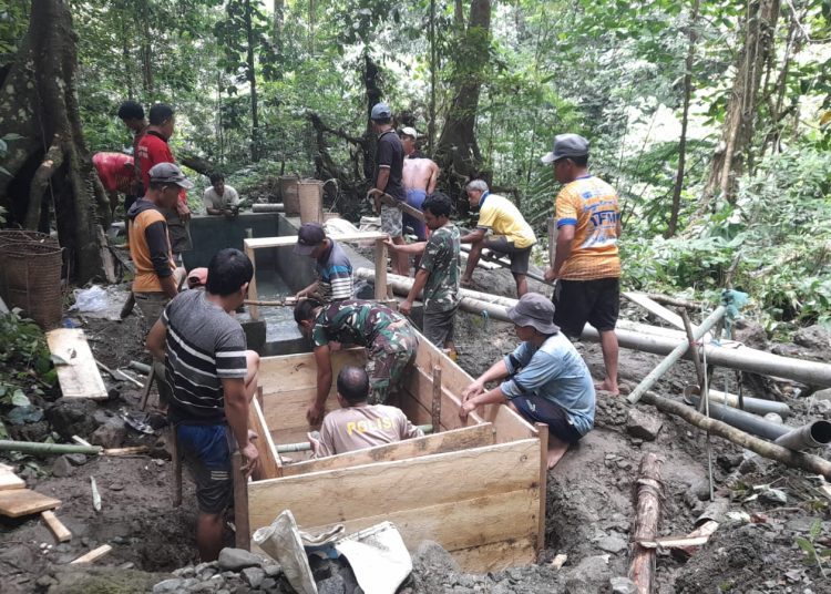 Pembangunan Bak Penyaring air bersih Desa Lokait, Kecamatan Simpang Raya